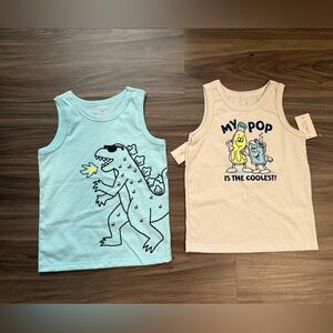Garanimals Boys Light Blue and Cream Tank Tops size 2T-NWT